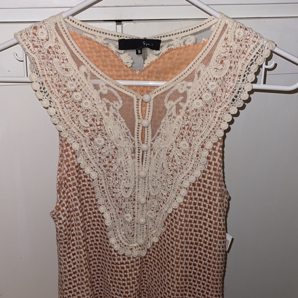 Rye orange dress with lace - Picture 4 of 9